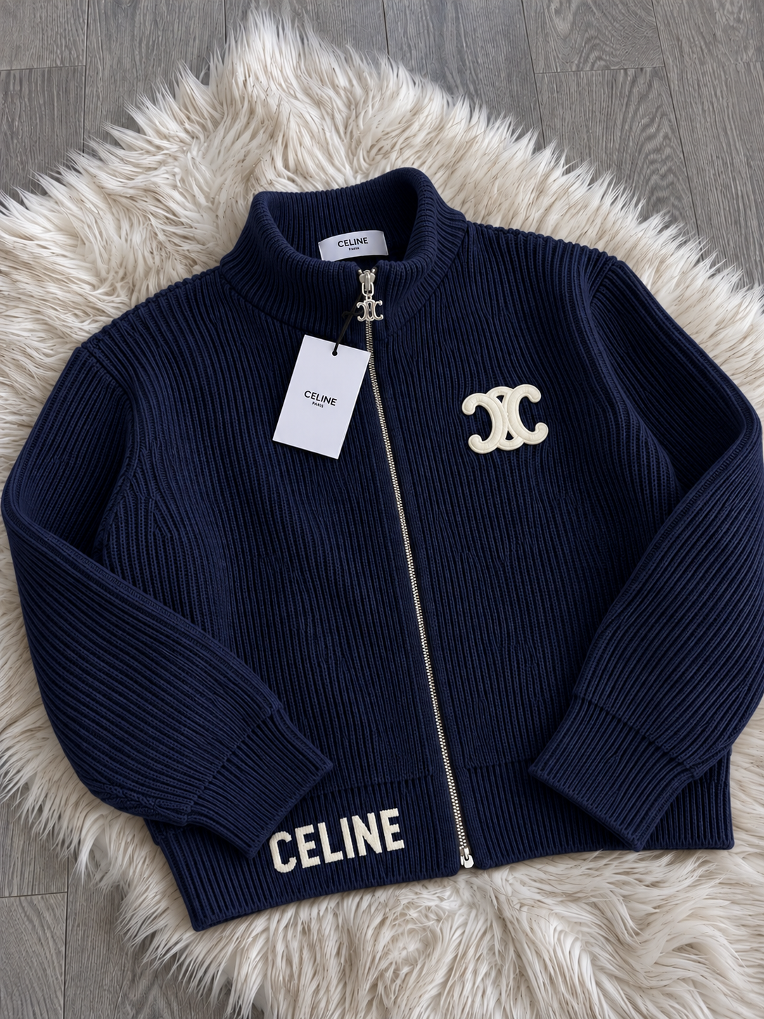 Veste zippée CELINE Bleu